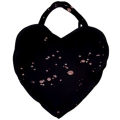 Abstract Rose Gold Glitter Background Giant Heart Shaped Tote by artworkshop