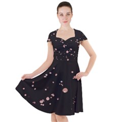 Abstract Rose Gold Glitter Background Cap Sleeve Midi Dress by artworkshop