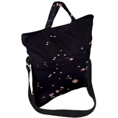 Abstract Rose Gold Glitter Background Fold Over Handle Tote Bag by artworkshop