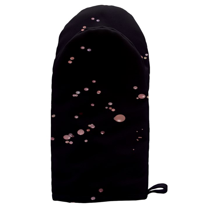 Abstract Rose Gold Glitter Background Microwave Oven Glove