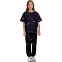 Abstract Rose Gold Glitter Background Kids  Tee and Pants Sports Set View1