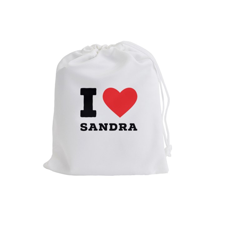 I love sandra Drawstring Pouch (Large)