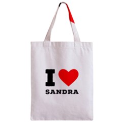 I Love Sandra Zipper Classic Tote Bag by ilovewhateva