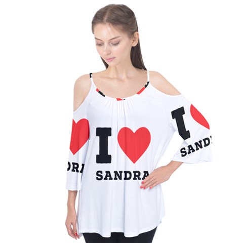 I Love Sandra Flutter Tees by ilovewhateva