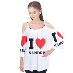 I love sandra Flutter Tees