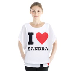 I love sandra Batwing Chiffon Blouse