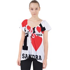 I love sandra Lace Front Dolly Top