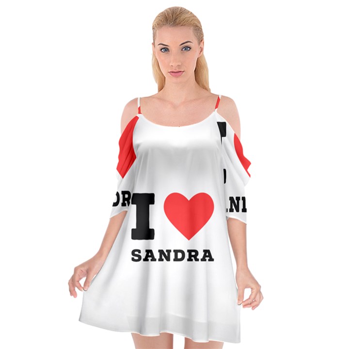 I love sandra Cutout Spaghetti Strap Chiffon Dress