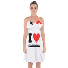 I love sandra Ruffle Detail Chiffon Dress