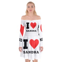 I Love Sandra Off Shoulder Skater Dress by ilovewhateva