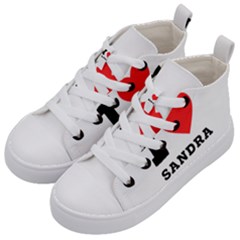 I Love Sandra Kids  Mid-top Canvas Sneakers by ilovewhateva