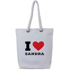 I Love Sandra Full Print Rope Handle Tote (small) by ilovewhateva