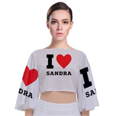 I Love Sandra Tie Back Butterfly Sleeve Chiffon Top by ilovewhateva