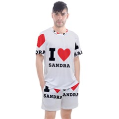 I love sandra Men s Mesh Tee and Shorts Set