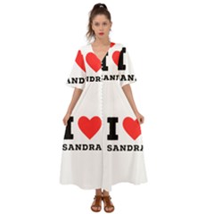 I love sandra Kimono Sleeve Boho Dress