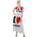 I love sandra Button Up Short Sleeve Maxi Dress View1