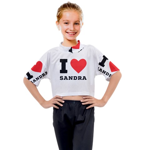 I Love Sandra Kids Mock Neck Tee by ilovewhateva