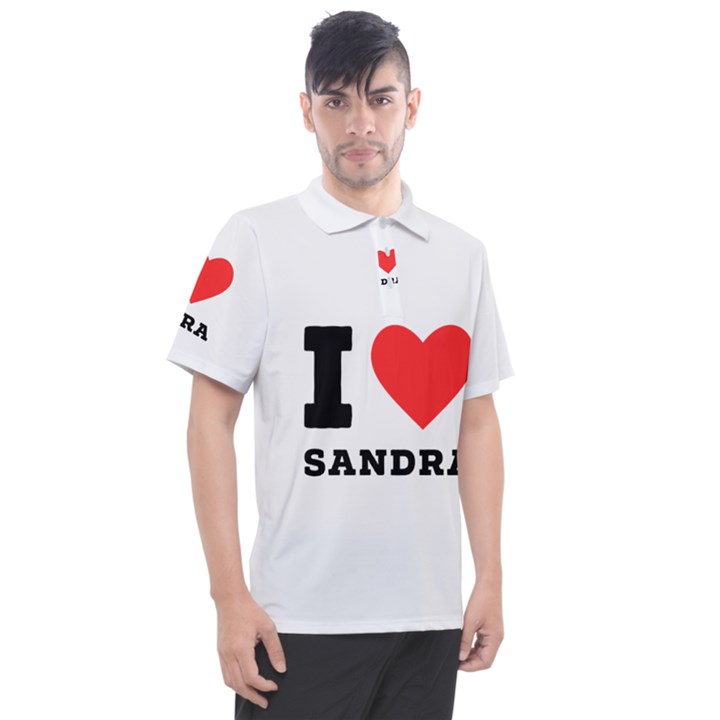 I love sandra Men s Polo Tee