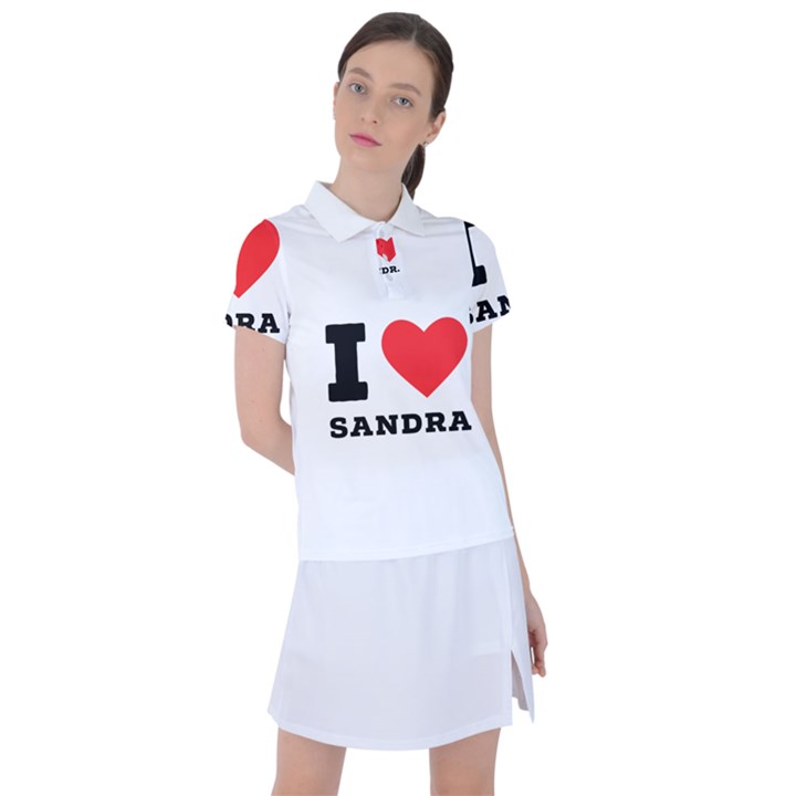 I love sandra Women s Polo Tee