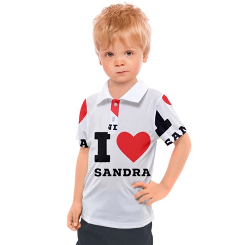 I Love Sandra Kids  Polo Tee by ilovewhateva