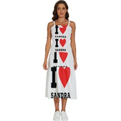 I love sandra Sleeveless Shoulder Straps Boho Dress