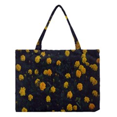 Bloomed Yellow Petaled Flower Plants Medium Tote Bag by artworkshop