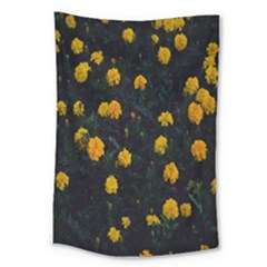 Bloomed Yellow Petaled Flower Plants Large Tapestry