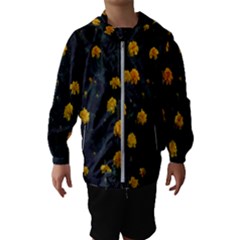 Bloomed Yellow Petaled Flower Plants Kids  Hooded Windbreaker by artworkshop