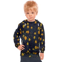 Bloomed Yellow Petaled Flower Plants Kids  Hooded Pullover by artworkshop