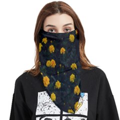 Bloomed Yellow Petaled Flower Plants Face Covering Bandana (triangle) by artworkshop