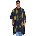 Bloomed Yellow Petaled Flower Plants Men s Hooded Rain Ponchos View1