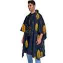 Bloomed Yellow Petaled Flower Plants Men s Hooded Rain Ponchos View2