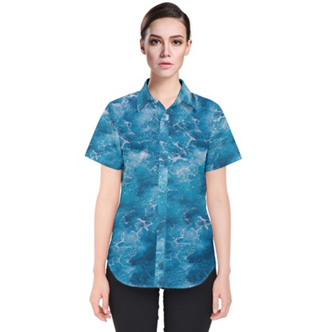 Blue Water Speech Therapy Women s Short Sleeve Shirt by artworkshop