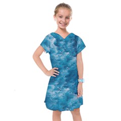 Blue Water Speech Therapy Kids  Drop Waist Dress by artworkshop