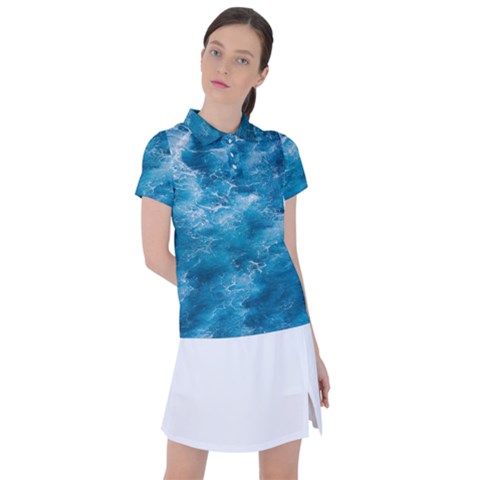 Blue Water Speech Therapy Women s Polo Tee by artworkshop