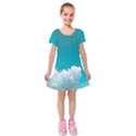 Clouds Hd Wallpaper Kids  Short Sleeve Velvet Dress View1