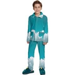 Clouds Hd Wallpaper Kids  Long Sleeve Velvet Pajamas Set by artworkshop