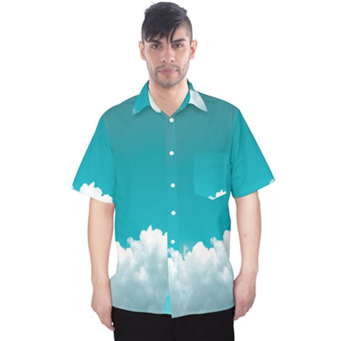 Clouds Hd Wallpaper Men s Hawaii Shirt by artworkshop