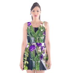 Cute Flower Wallpaper Scoop Neck Skater Dress by artworkshop