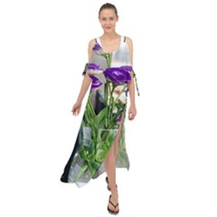 Cute Flower Wallpaper Maxi Chiffon Cover Up Dress by artworkshop