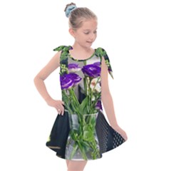 Cute Flower Wallpaper Kids  Tie Up Tunic Dress by artworkshop