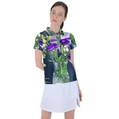 Cute Flower Wallpaper Women s Polo Tee