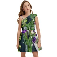 Cute Flower Wallpaper Kids  One Shoulder Party Dress by artworkshop