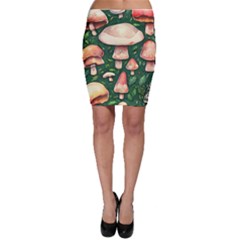 Fantasy Farmcore Farm Mushroom Bodycon Skirt by GardenOfOphir