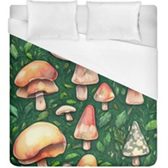 Fantasy Farmcore Farm Mushroom Duvet Cover (king Size) by GardenOfOphir