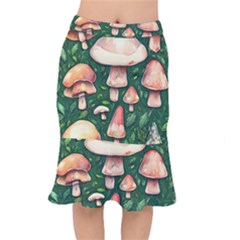 Fantasy Farmcore Farm Mushroom Short Mermaid Skirt by GardenOfOphir