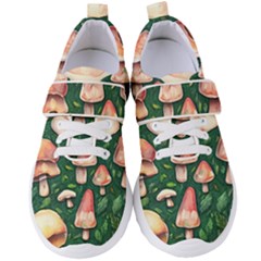 Fantasy Farmcore Farm Mushroom Women s Velcro Strap Shoes