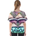 Witchy Forresty Goblincore Fairytale Mushroom V-Neck Dolman Drape Top View2