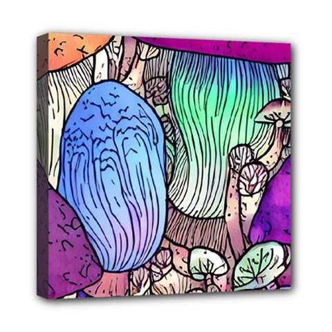 Forest Mushroom Mini Canvas 8  X 8  (stretched) by GardenOfOphir