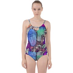 Forest Mushroom Cut Out Top Tankini Set by GardenOfOphir